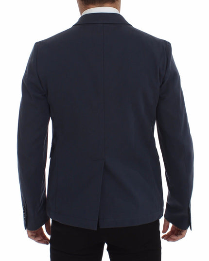 Dolce & Gabbana Blue Cotton Stretch Casual Blazer