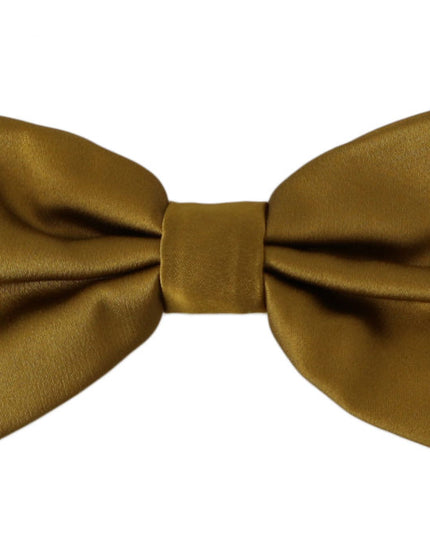 Dolce & Gabbana Yellow Mustard 100% Silk Butterfly Papillon Men Bow Tie