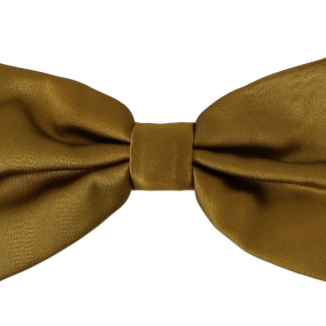 Dolce & Gabbana Yellow Mustard 100% Silk Butterfly Papillon Men Bow Tie