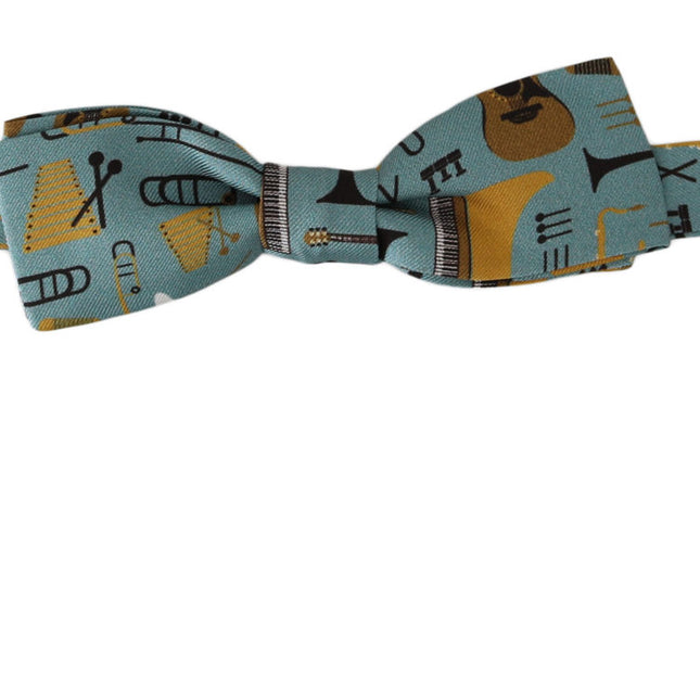 Dolce & Gabbana Mint Green Jazz Club Adjustable Neck Papillon Bow Tie