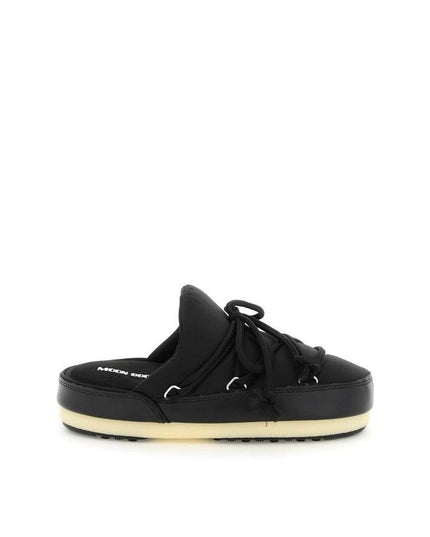 Moon Boot Black Nylon Mules