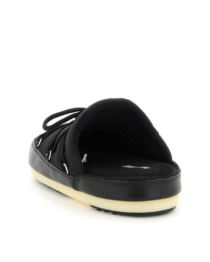 Moon Boot Black Nylon Mules