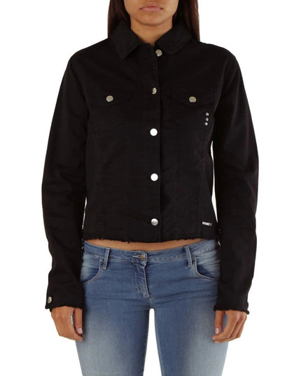 Met Black Cotton Denim Jacket
