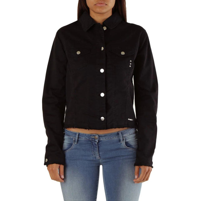 Met Black Cotton Denim Jacket