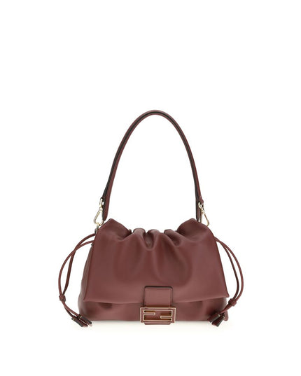 Fendi Bordeaux Calf Leather Bos Taurus Shoulder Bag