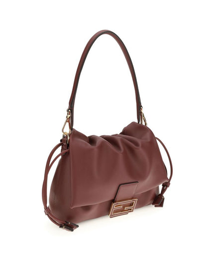 Fendi Bordeaux Calf Leather Bos Taurus Shoulder Bag