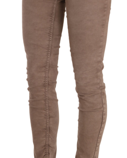 CYCLE Brown Low Waist Slim Fit Skinny Pants