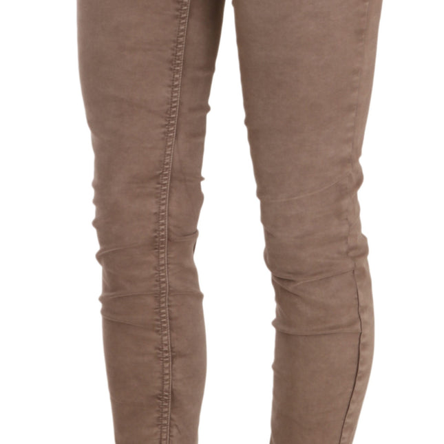 CYCLE Brown Low Waist Slim Fit Skinny Pants