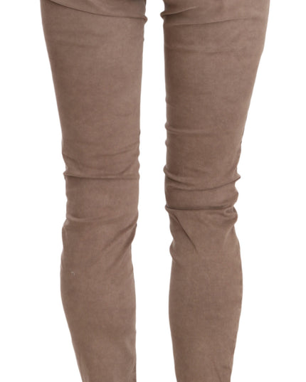 CYCLE Brown Low Waist Slim Fit Skinny Pants