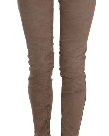 CYCLE Brown Low Waist Slim Fit Skinny Pants