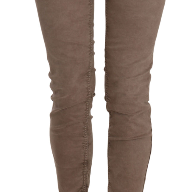CYCLE Brown Low Waist Slim Fit Skinny Pants