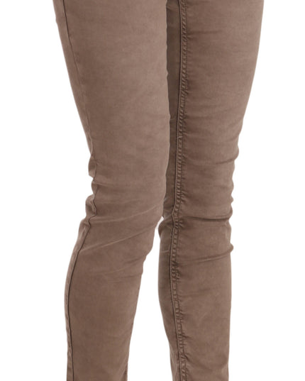 CYCLE Brown Low Waist Slim Fit Skinny Pants
