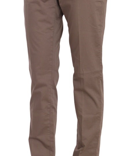 Dondup Brown Low Waist Straight Cut Trouser Pant
