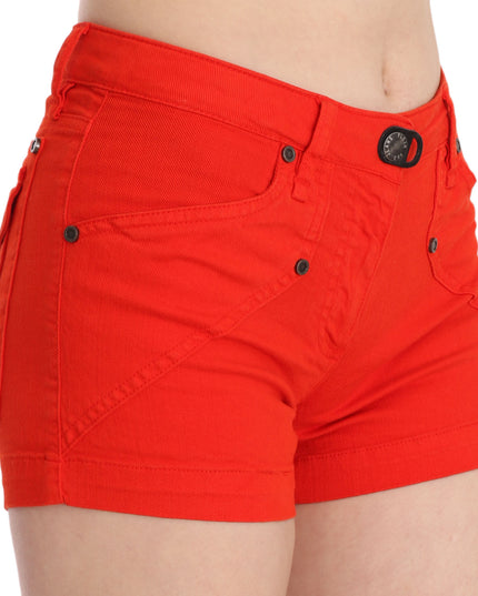 PLEIN SUD Orange Mid Waist Cotton Denim Mini