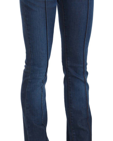 Just Cavalli Blue Low Waist Boot Cut Denim Pants Jeans