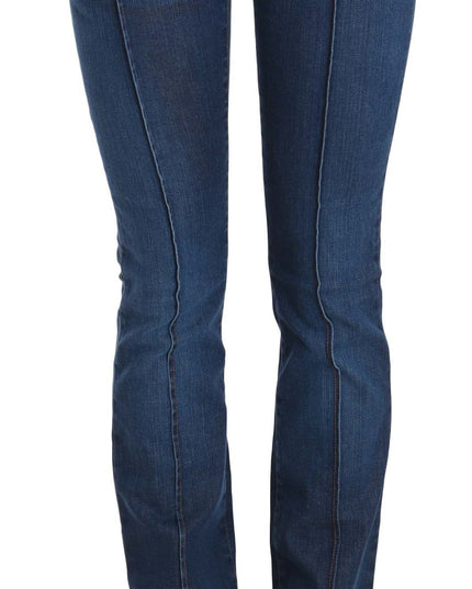 Just Cavalli Blue Low Waist Boot Cut Denim Pants Jeans