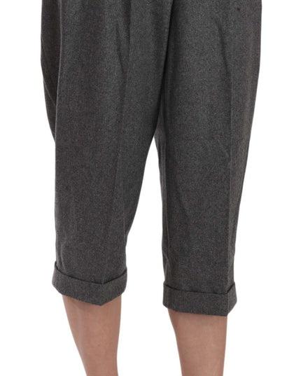 Dolce & Gabbana Wool Cropped Trouser Pleated Pant