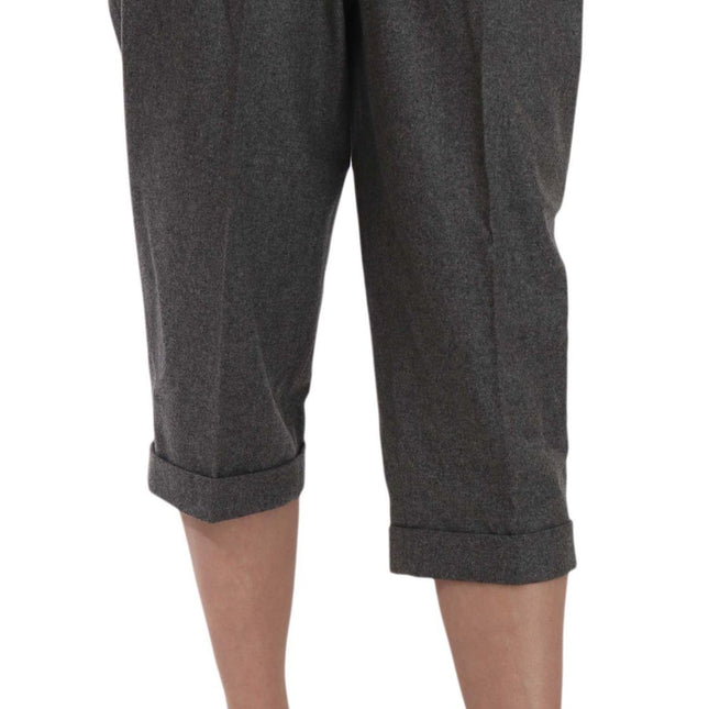 Dolce & Gabbana Wool Cropped Trouser Pleated Pant