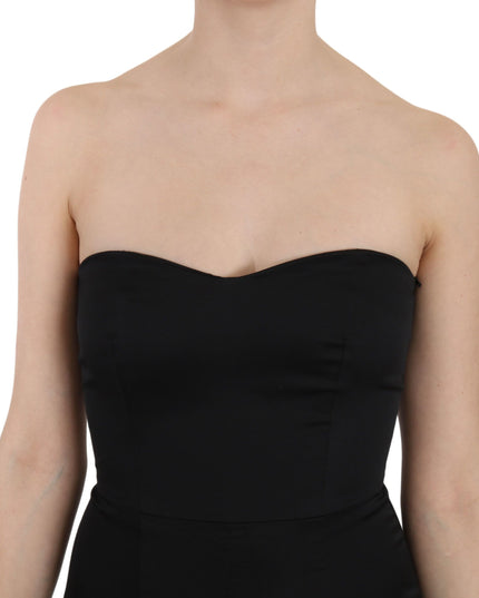 John Richmond Black Sequined Flare Ball Gown Dress