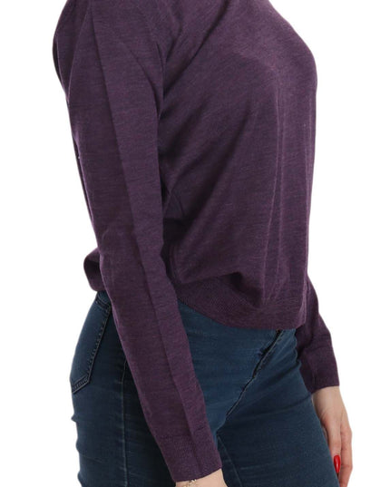 BYBLOS Purple V-neck Long Sleeve Pullover Top