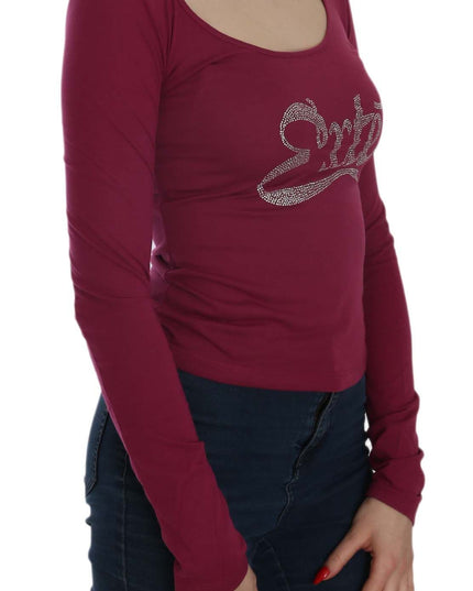 Exte Crystal Embellished Long Sleeve Casual Top