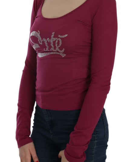 Exte Crystal Embellished Long Sleeve Casual Top