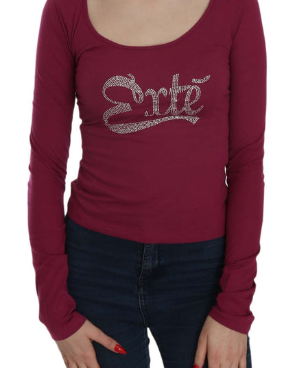 Exte Crystal Embellished Long Sleeve Casual Top