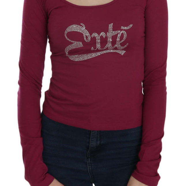 Exte Crystal Embellished Long Sleeve Casual Top