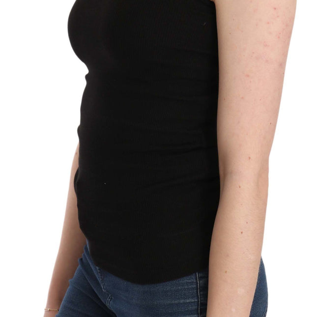 PINK MEMORIES Black Sleeveless Spaghetti Strap Blouse