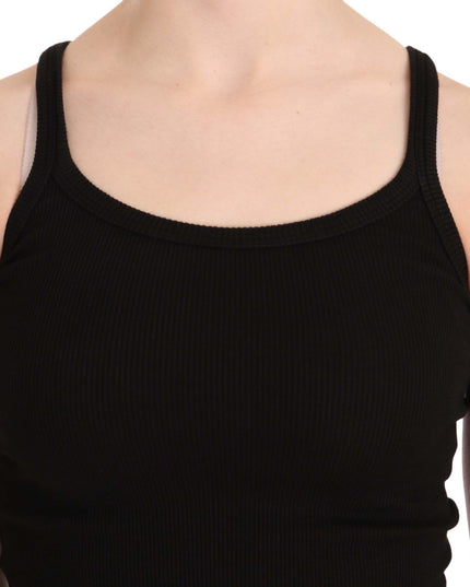 PINK MEMORIES Black Sleeveless Spaghetti Strap Blouse