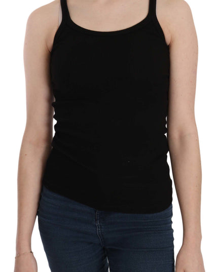 PINK MEMORIES Black Sleeveless Spaghetti Strap Blouse