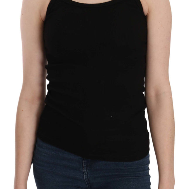 PINK MEMORIES Black Sleeveless Spaghetti Strap Blouse