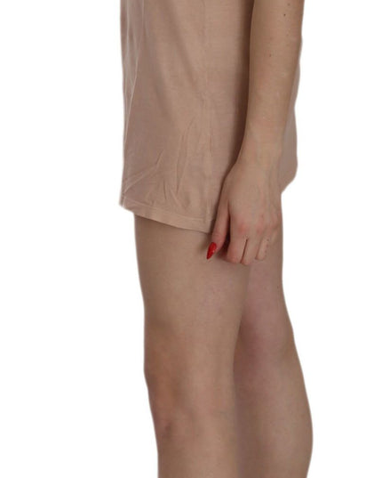 PINK MEMORIES Pink Lace Short Sleeve Shift Mini Dress