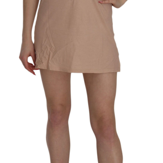 PINK MEMORIES Pink Lace Short Sleeve Shift Mini Dress