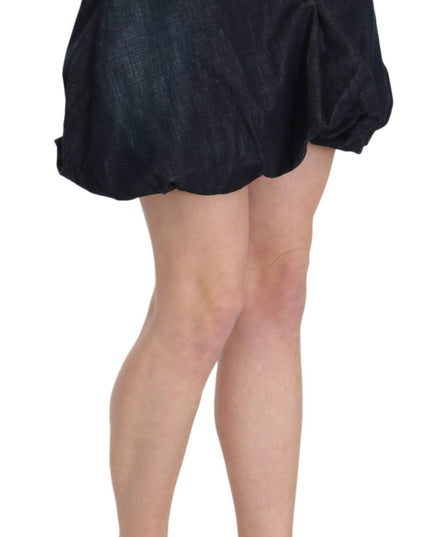 Exte Blue Jeans Denim Cotton Stretch A-line Mini