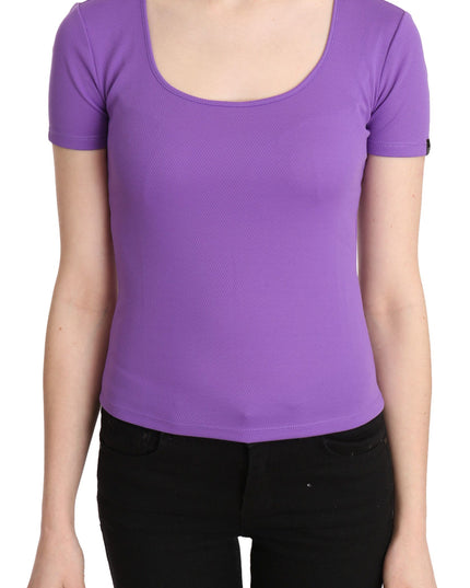 GF Ferre Purple 100% Polyester Short Sleeve Top  Blouse