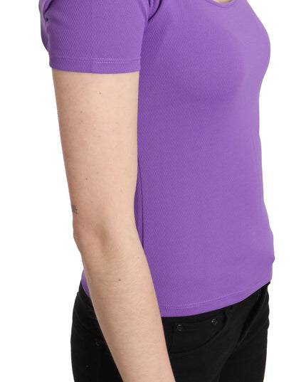 GF Ferre Purple 100% Polyester Short Sleeve Top  Blouse