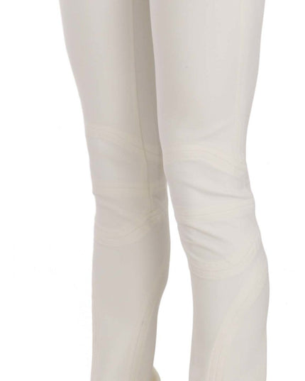 Just Cavalli White Mid Waist Skinny Dress Trousers Pants
