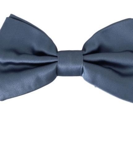 Dolce & Gabbana Blue 100% Silk Adjustable Neck Papillon Bow tie