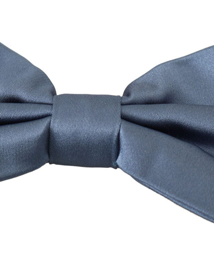 Dolce & Gabbana Blue 100% Silk Adjustable Neck Papillon Bow tie