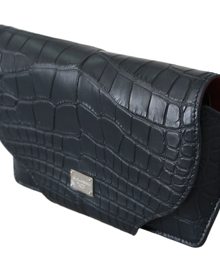 Dolce & Gabbana Blue Crocodile Eyewear Sunglasses Case Cover Pouch