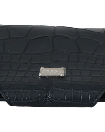 Dolce & Gabbana Blue Crocodile Eyewear Sunglasses Case Cover Pouch