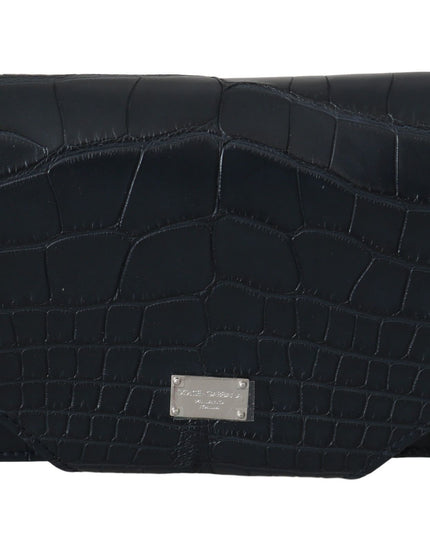 Dolce & Gabbana Blue Crocodile Eyewear Sunglasses Case Cover Pouch