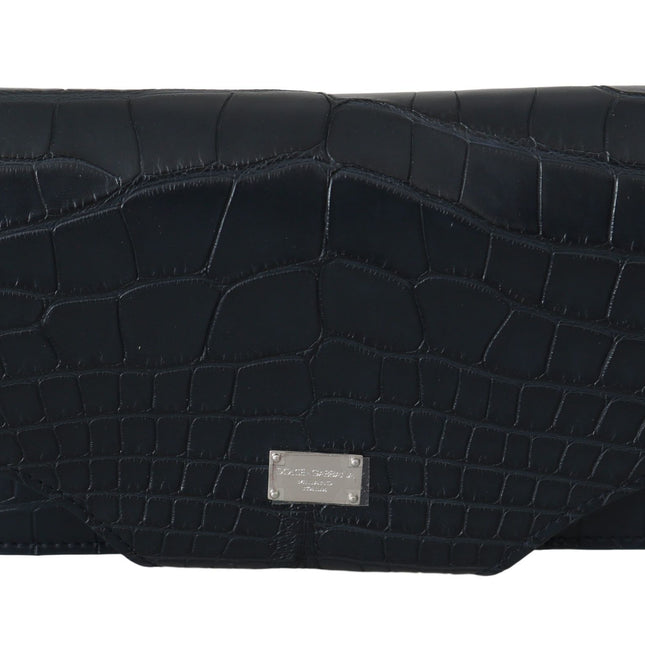 Dolce & Gabbana Blue Crocodile Eyewear Sunglasses Case Cover Pouch