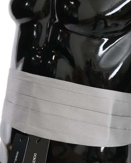Dolce & Gabbana Gray Men Waist Belt 100% Silk Cummerbund