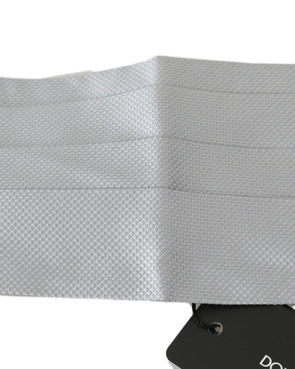 Dolce & Gabbana Gray Men Waist Belt 100% Silk Cummerbund