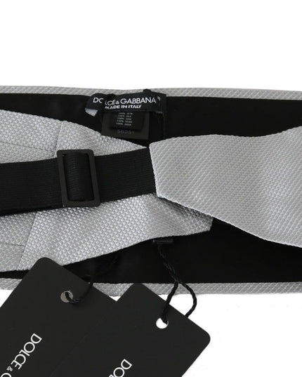 Dolce & Gabbana Gray Men Waist Belt 100% Silk Cummerbund