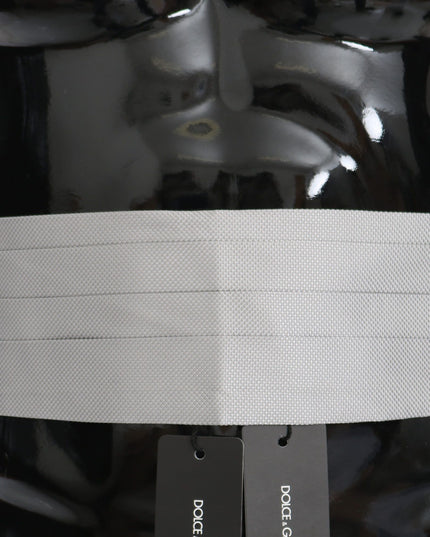 Dolce & Gabbana Gray Men Waist Belt 100% Silk Cummerbund