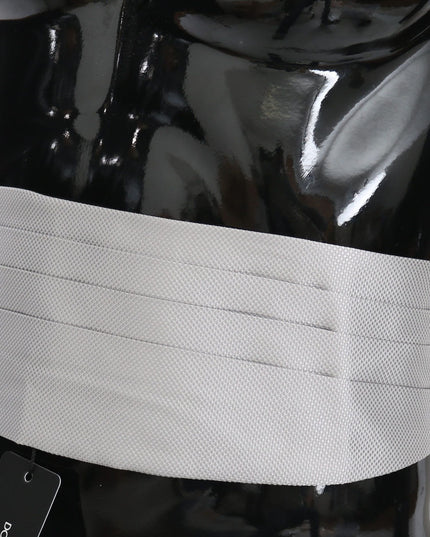 Dolce & Gabbana Gray Men Waist Belt 100% Silk Cummerbund