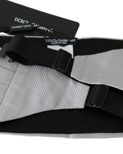 Dolce & Gabbana Gray Men Waist Belt 100% Silk Cummerbund